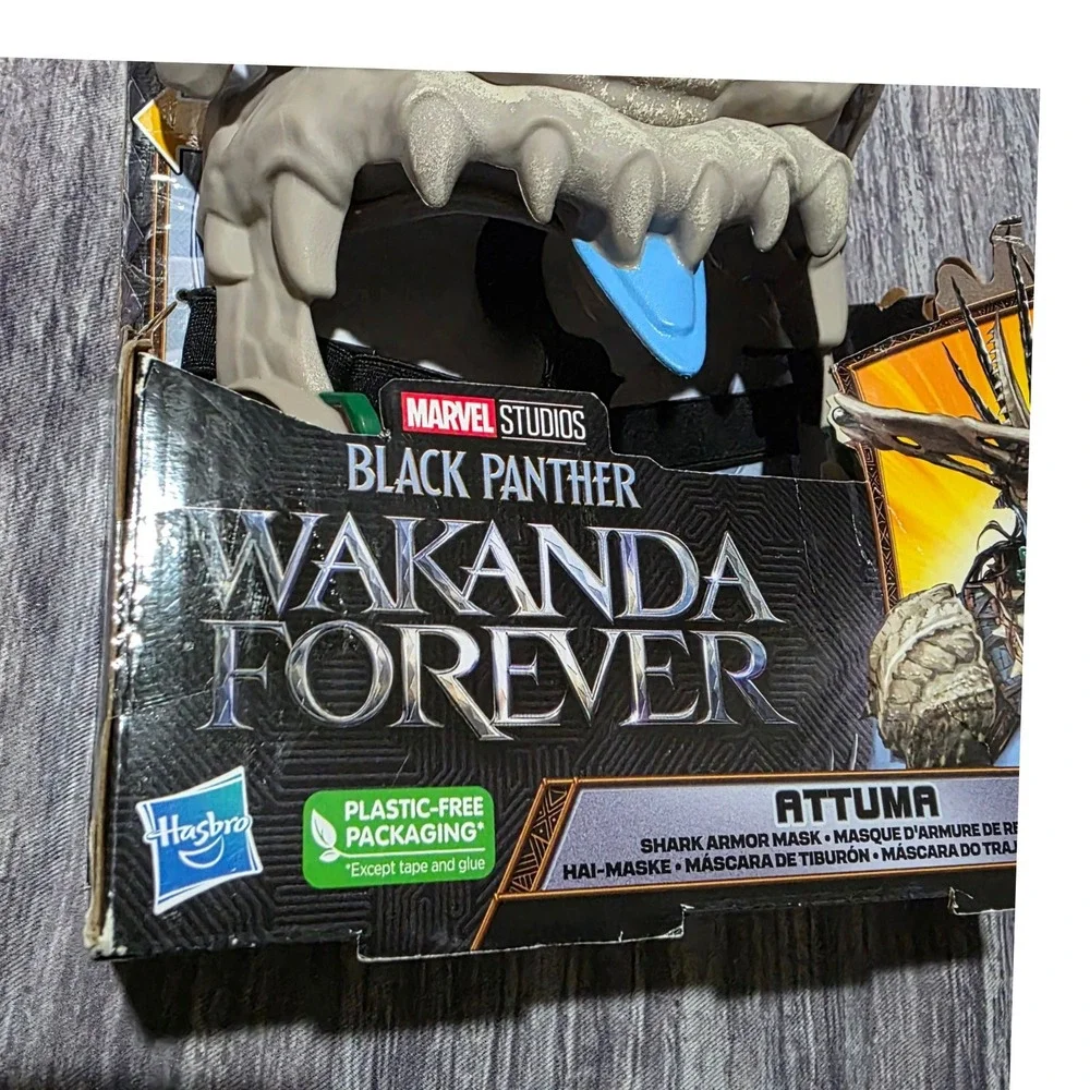 Marvel Studios Black Panther Wakanda Forever Attuma Shark Armor Mask‎ Hasbro 5+